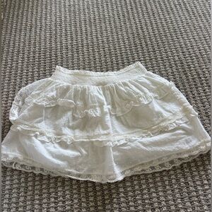 LoveShackFancy White Mini Skirt